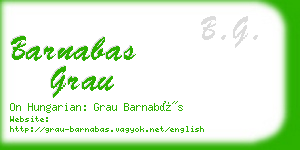 barnabas grau business card